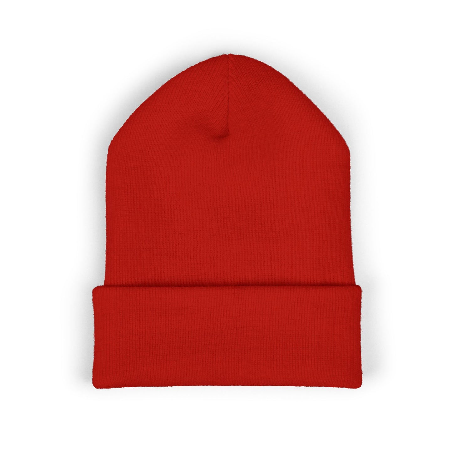 Embroidered "Rocky Biotchy" Classic Cuffed Beanie – Warm Yellow Knit Hat