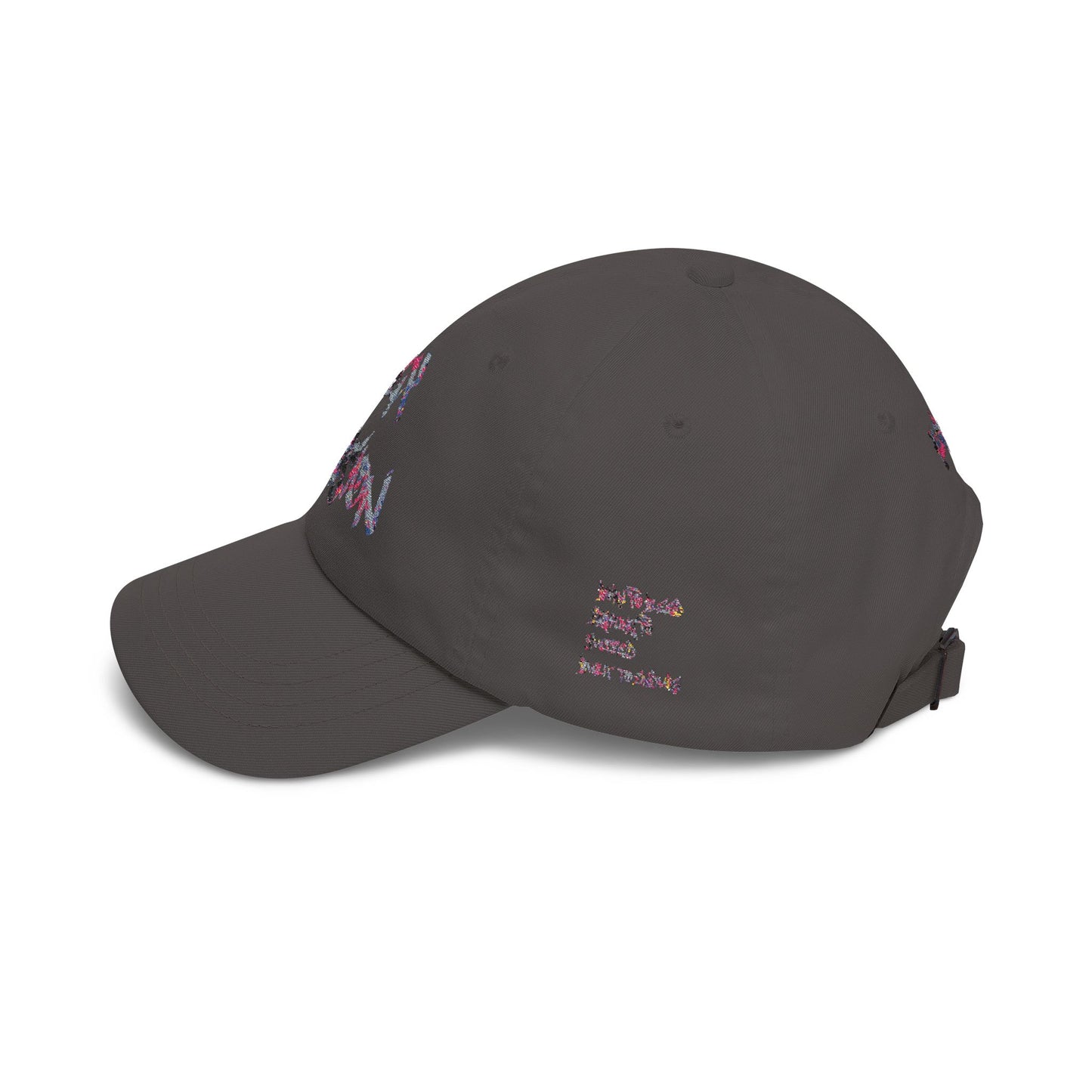 Dad Cap — Floral Graffiti 'No Division' Embroidered Baseball Hat