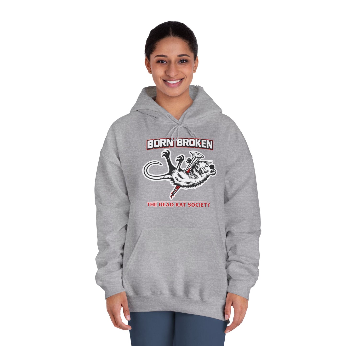 BORN BROKEN — DEAD RAT SOCIETY HOODIE
