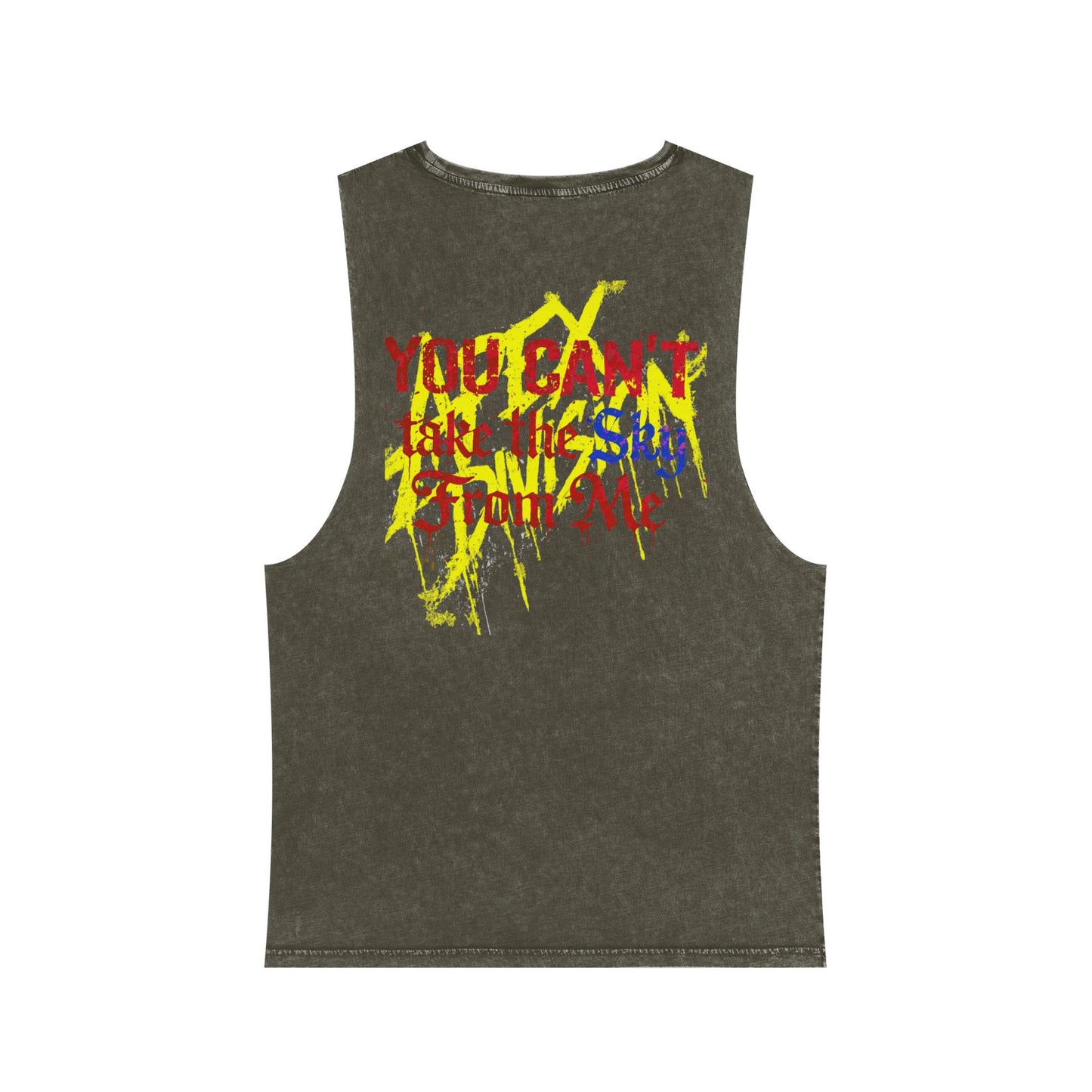 Apex Division Stonewash Tank Top — 'You Can't Kill What You Don't Own' Grunge Graphic