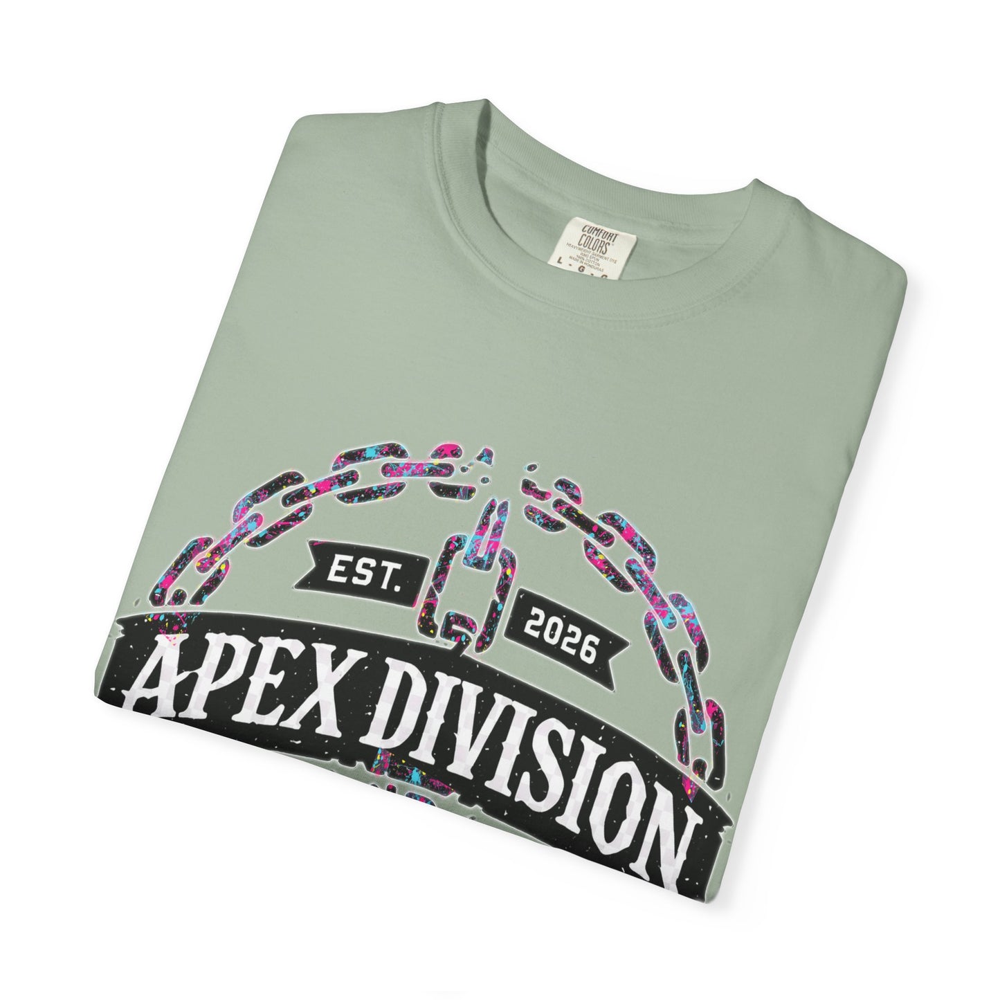 Apex Division Graphic T-Shirt — Hard Work & Determination Emblem