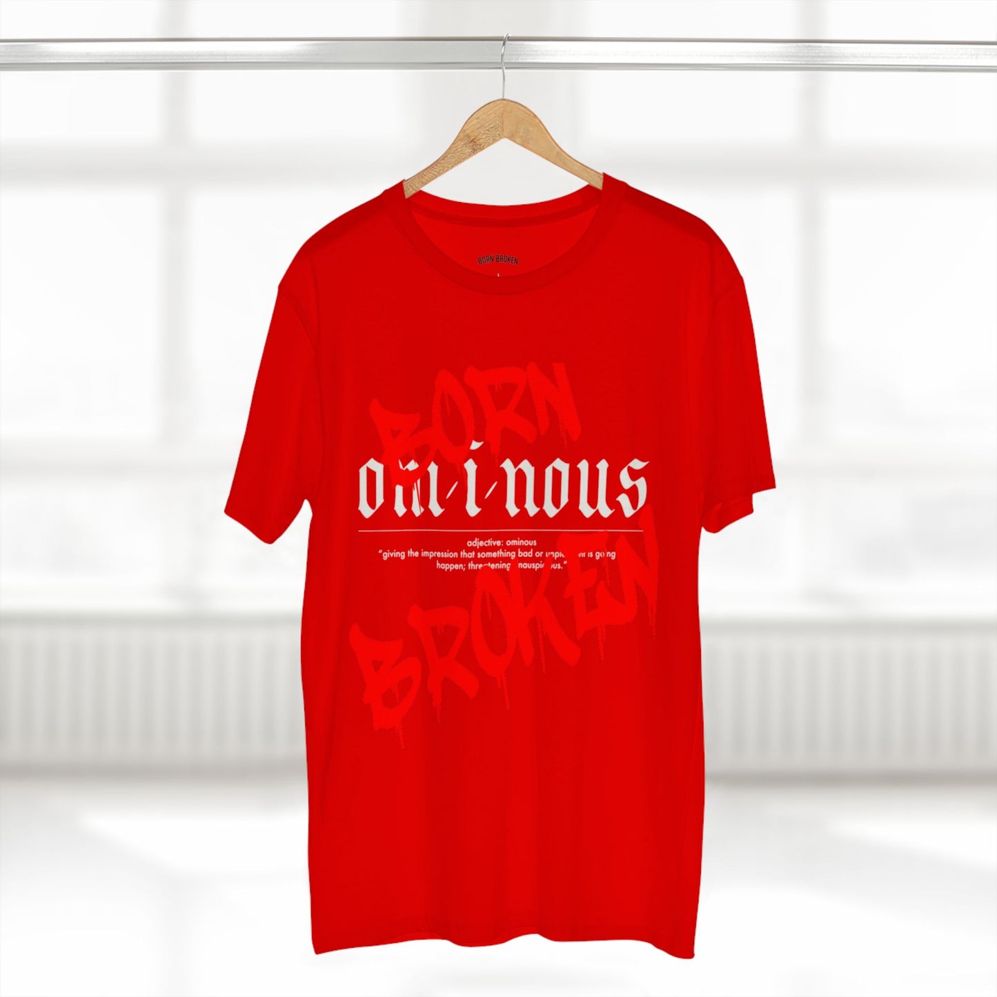 T-Shirt — Ominous Graphic Tee “Fuck the World” Red Streetwear