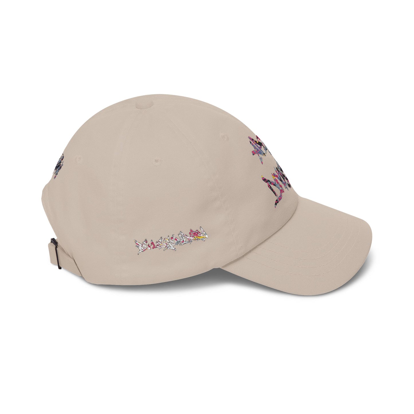 Dad Cap — Floral Graffiti 'No Division' Embroidered Baseball Hat