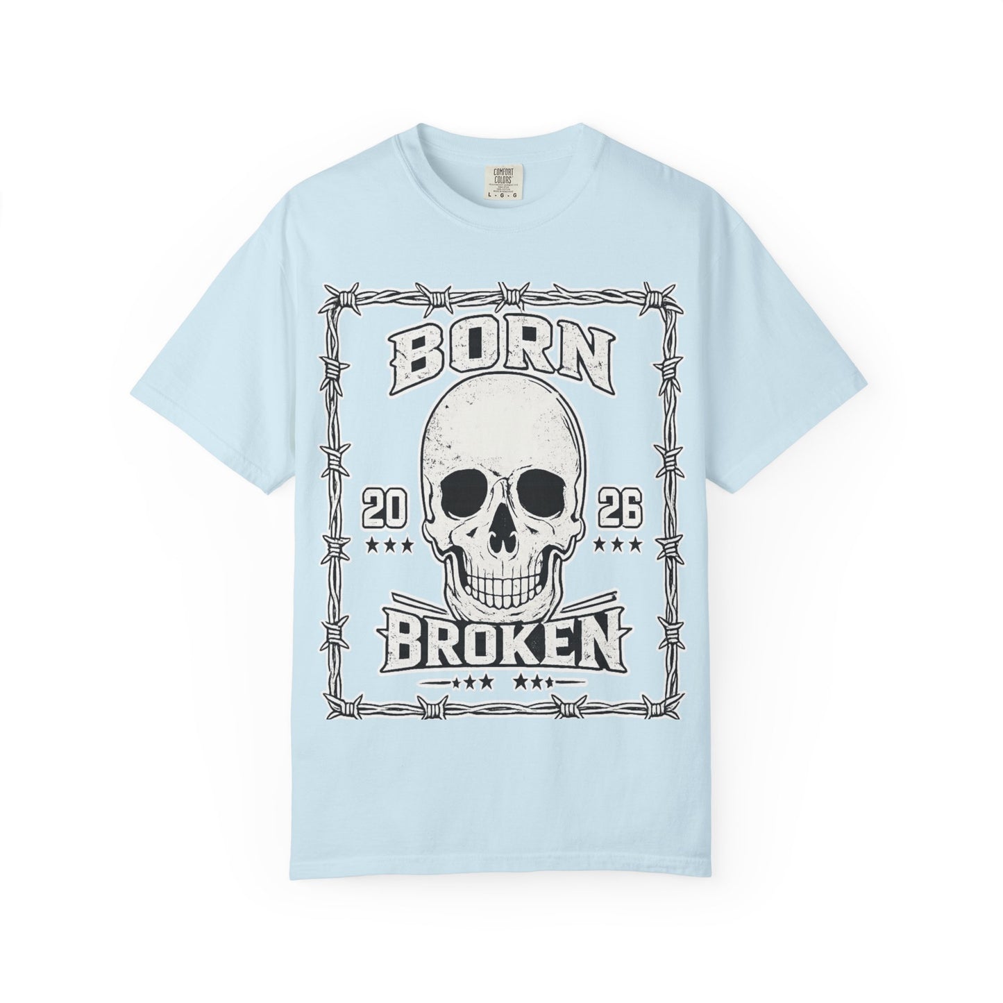 BORN BROKEN — VINTAGE SKULL TEE
