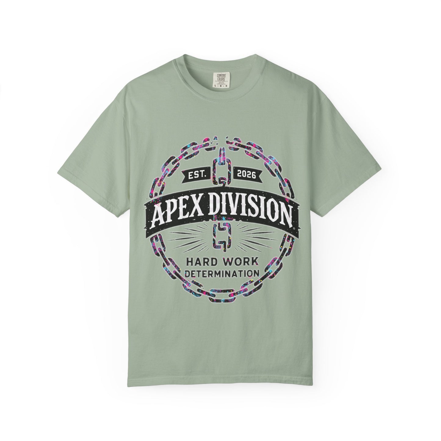 Apex Division Graphic T-Shirt — Hard Work & Determination Emblem