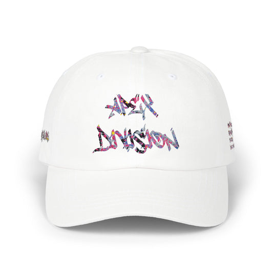 Dad Cap — Floral Graffiti 'No Division' Embroidered Baseball Hat