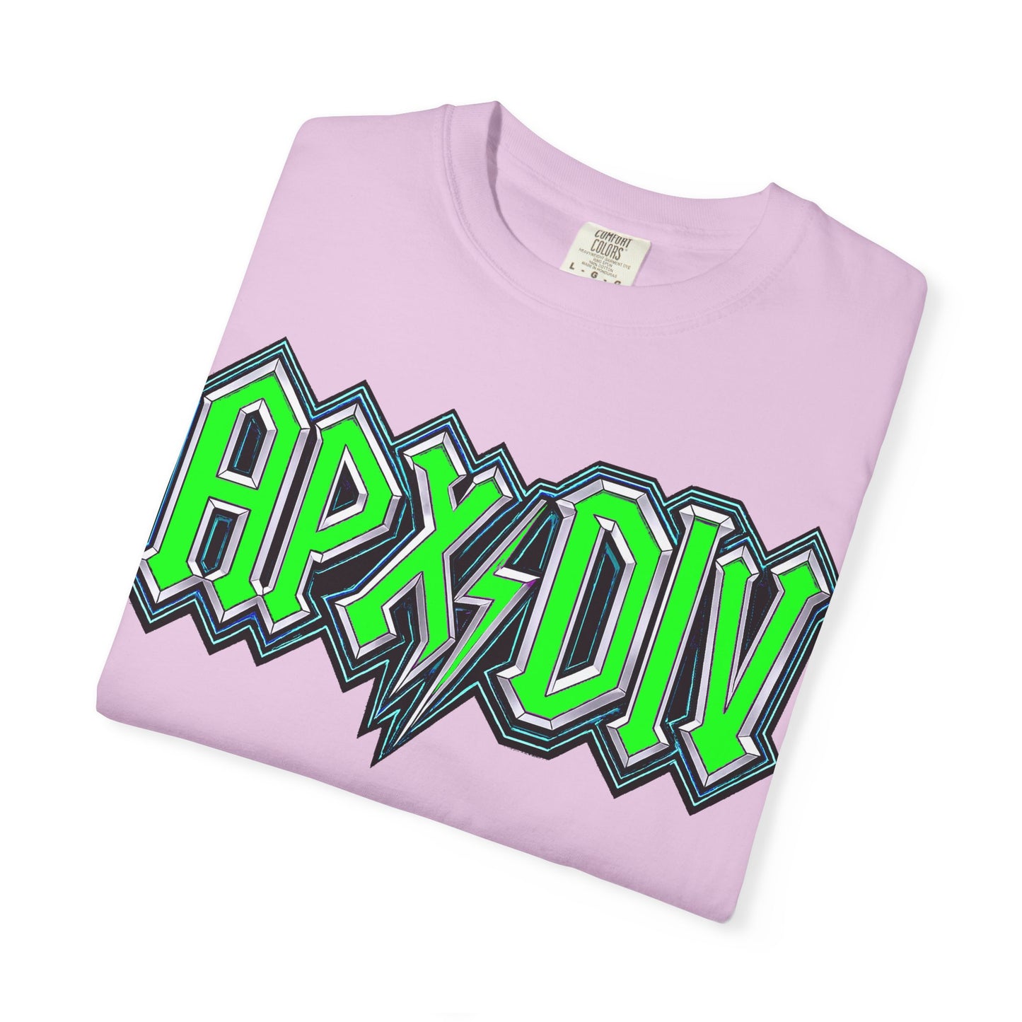 Apex Division Graphic T-Shirt — Neon Green Logo & Three-Headed Dog Back Print
