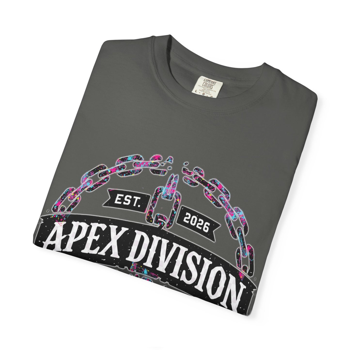 Apex Division Graphic T-Shirt — Hard Work & Determination Emblem