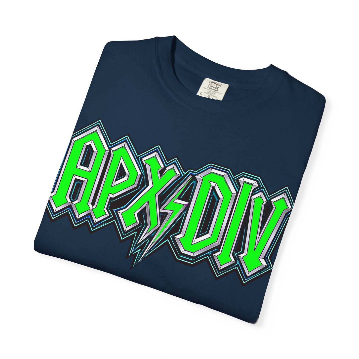Apex Division Graphic T-Shirt — Neon Green Logo & Three-Headed Dog Back Print