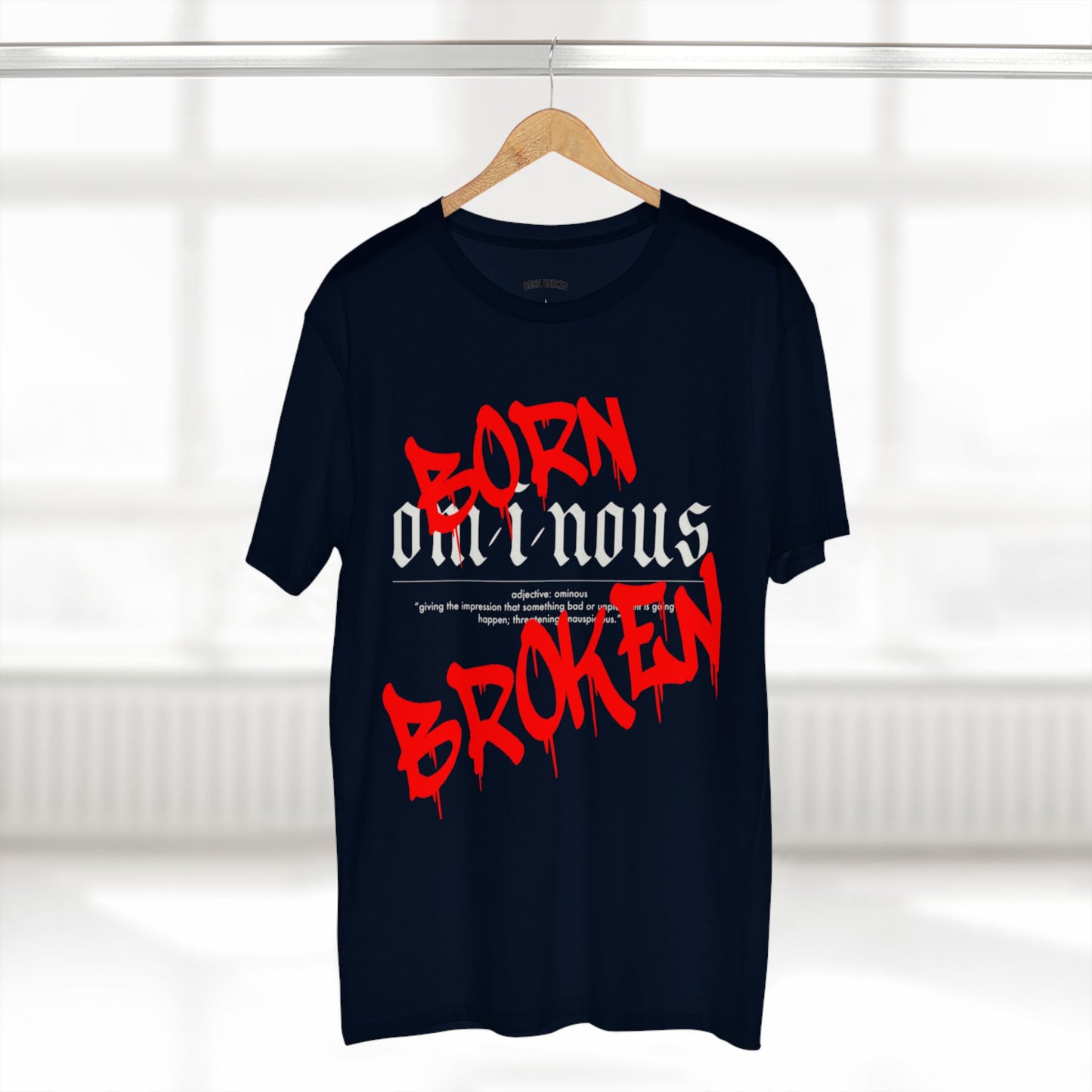 T-Shirt — Ominous Graphic Tee “Fuck the World” Red Streetwear