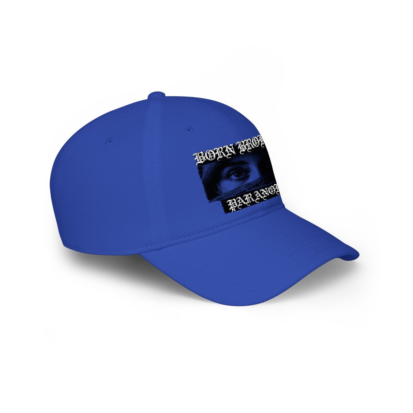 Low Profile Baseball Cap — 'Born Broken Paranoia' Graphic Streetwear Hat