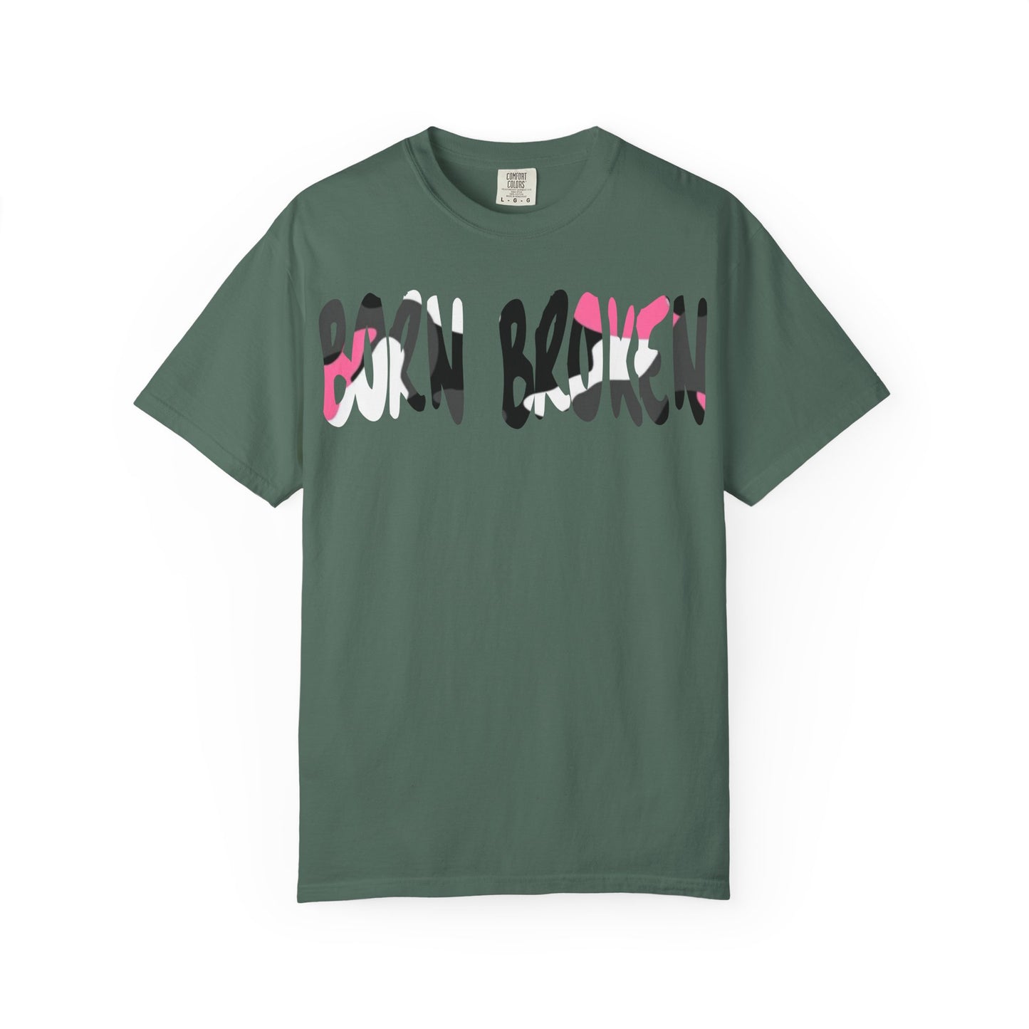 BORN BROKEN — DISTRESSED LOGO TEE