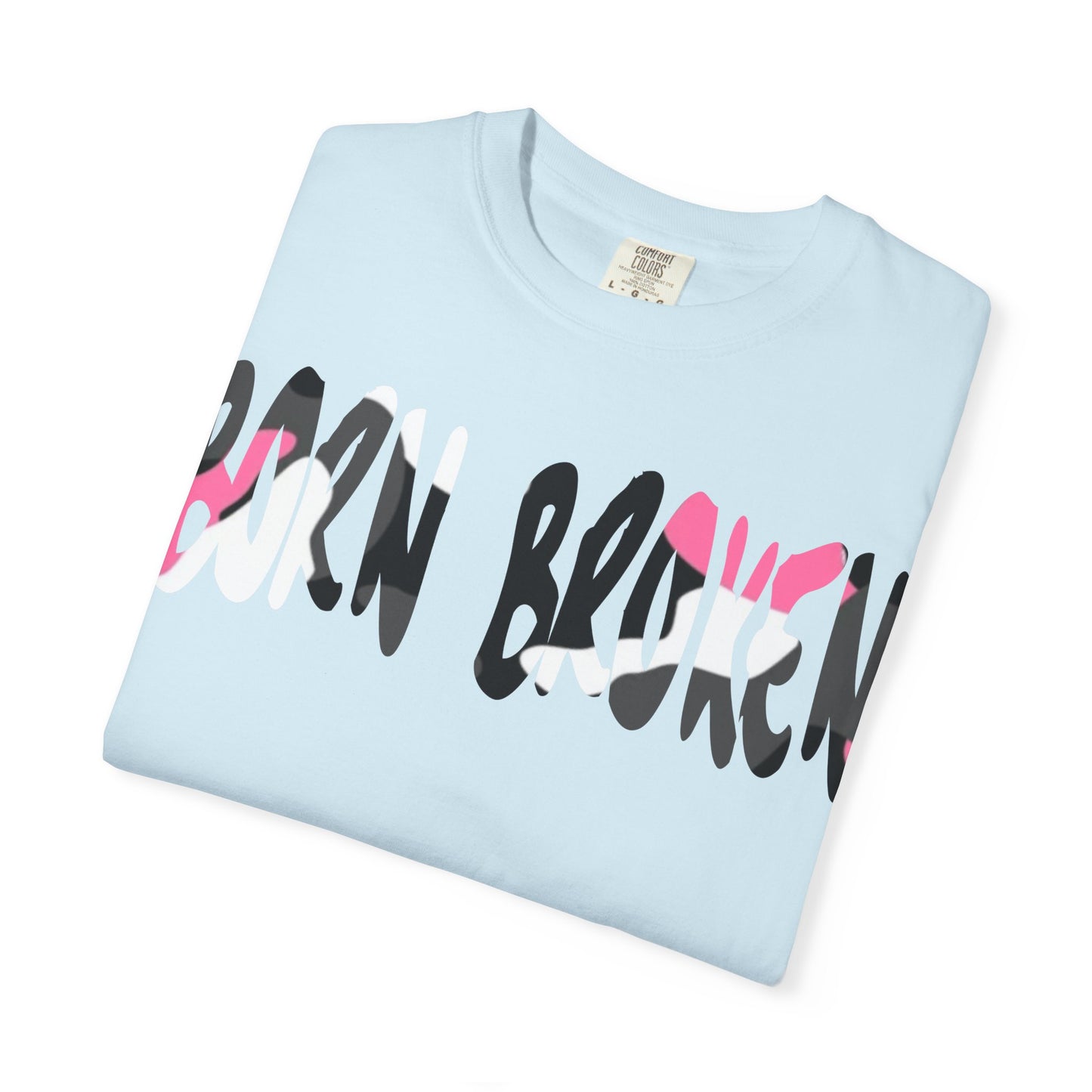 BORN BROKEN — DISTRESSED LOGO TEE