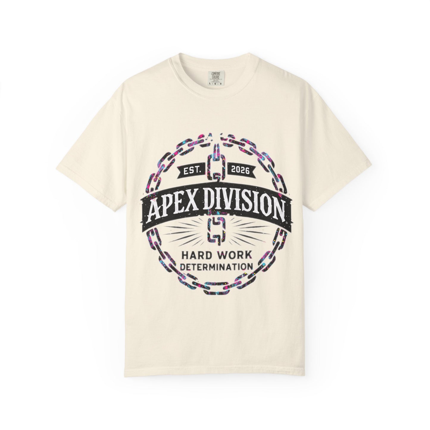 Apex Division Graphic T-Shirt — Hard Work & Determination Emblem