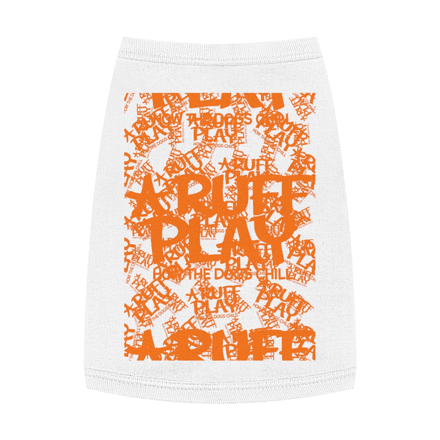 Orange Typographic 'Adopt, Rescue' Pet Tank Top – Halloween Dog Tee