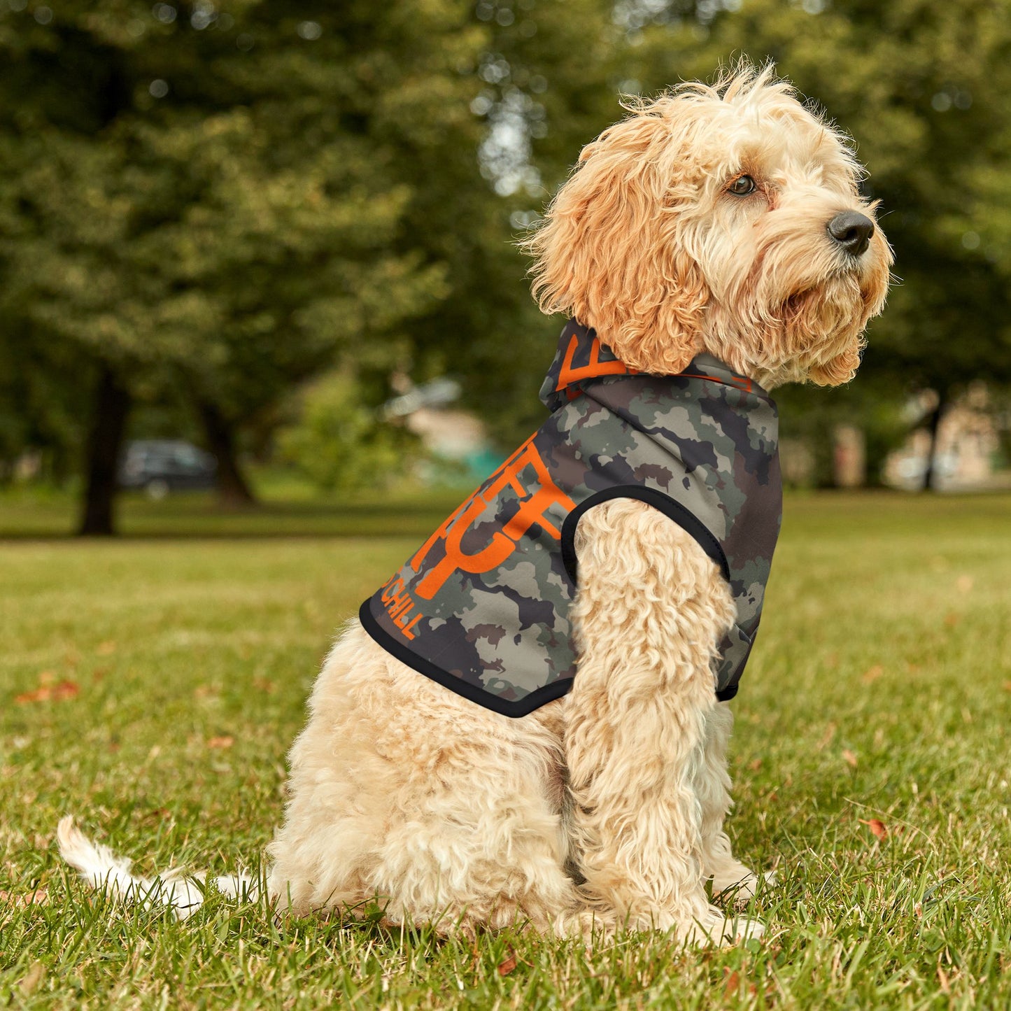 Camo "A Ruff Play" Pet Hoodie