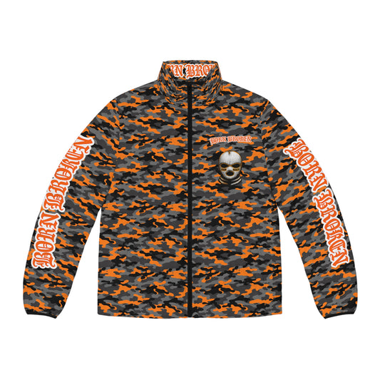 Camo 'Born Broken' Puffer Jacket