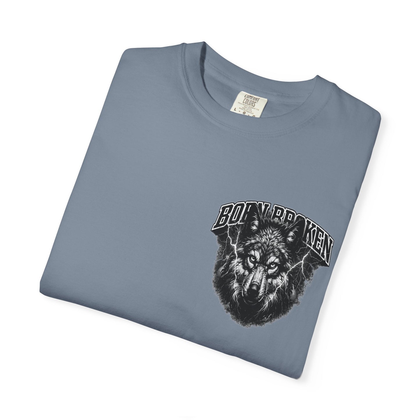 Wolf Head Graphic T-Shirt — Bold Lone Wolf Tee ("Born Broken")