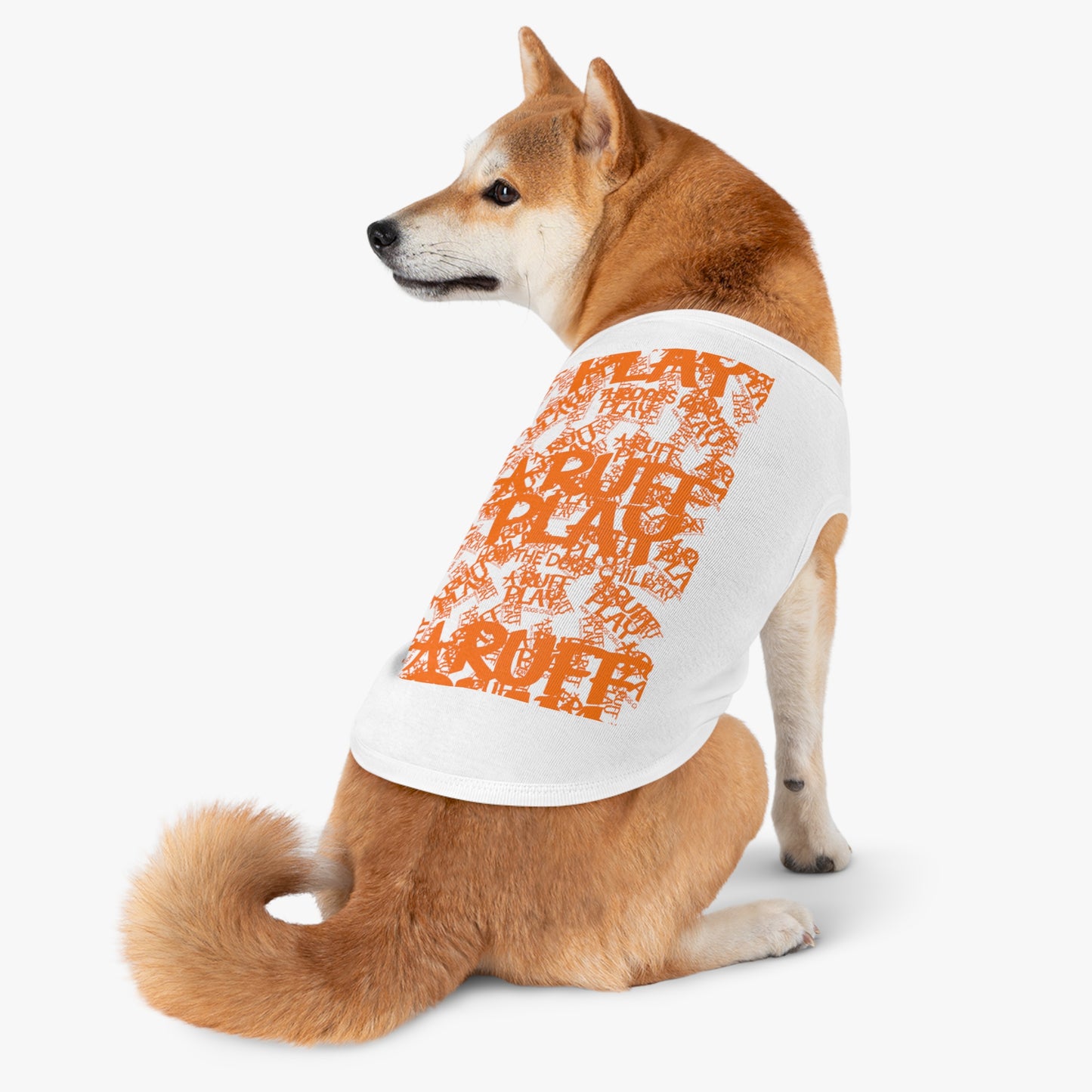 Orange Typographic 'Adopt, Rescue' Pet Tank Top – Halloween Dog Tee