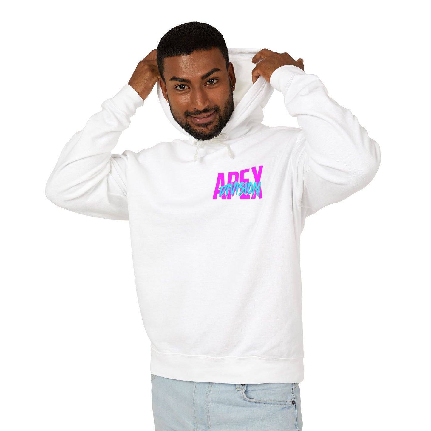 Apex Division Hooded Sweatshirt — Retro Neon Logo Hoodie