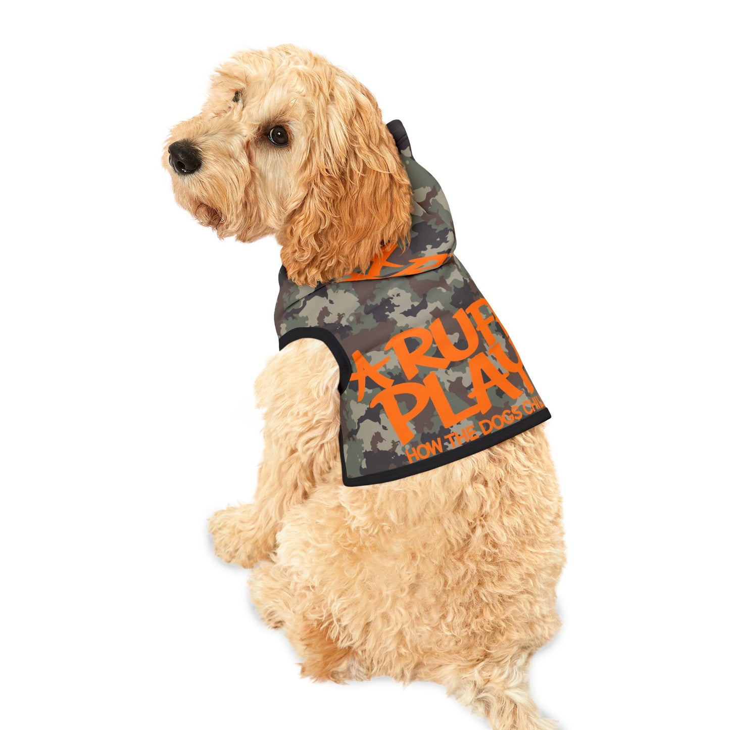 Camo "A Ruff Play" Pet Hoodie