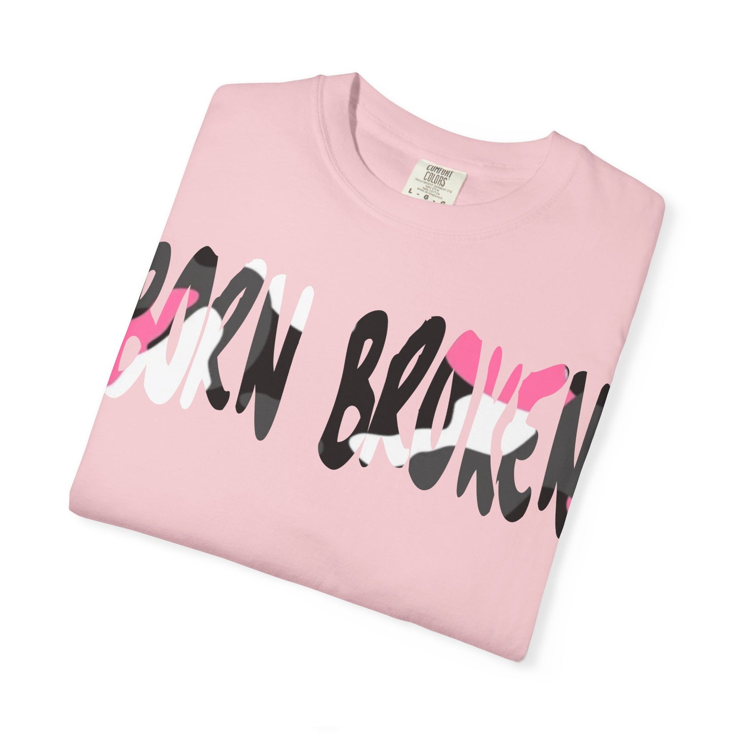 BORN BROKEN — DISTRESSED LOGO TEE