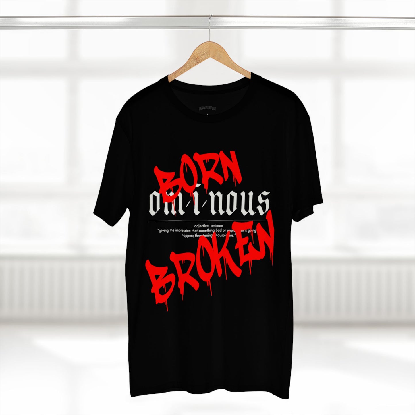 T-Shirt — Ominous Graphic Tee “Fuck the World” Red Streetwear