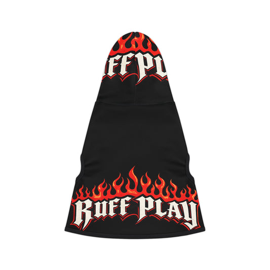 Pet Hoodie — 'Ruff Play' Flame Graphic Dog Hoodie