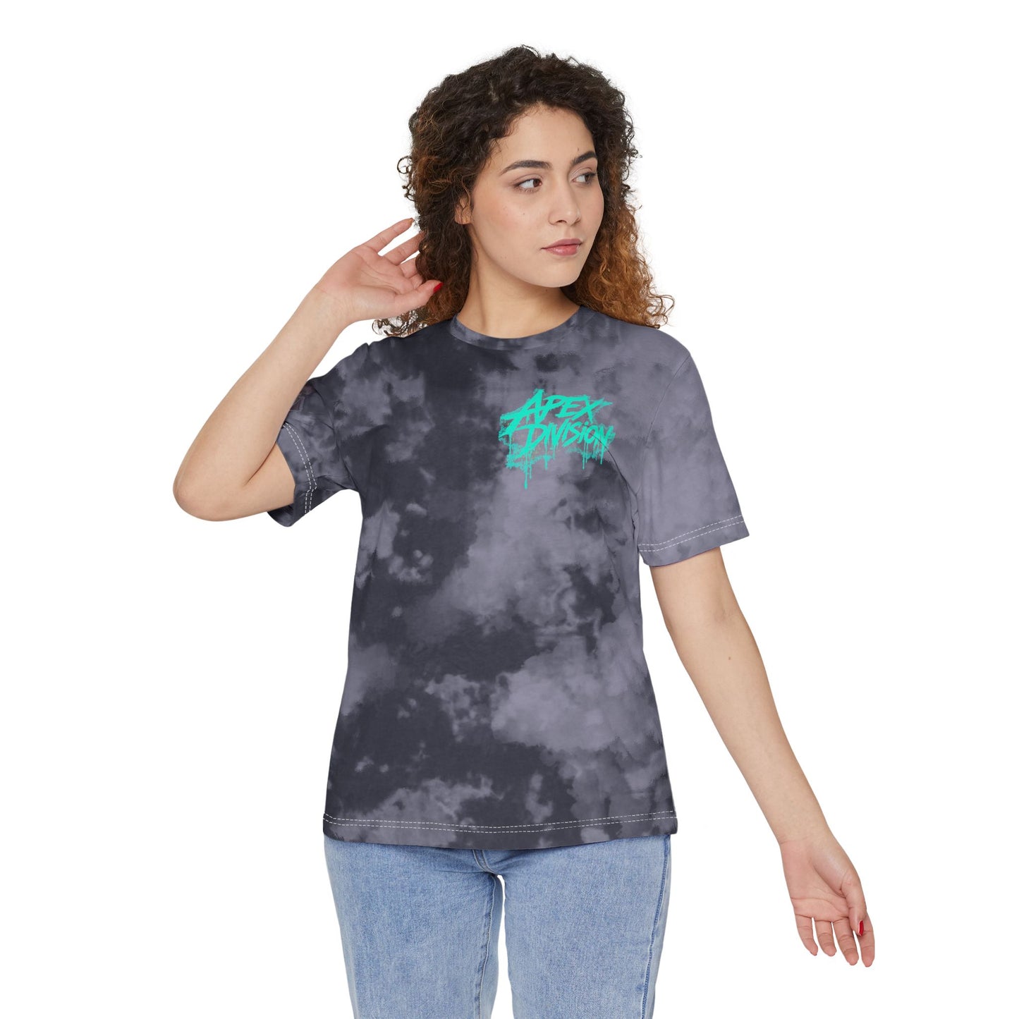 Tie-Dye T-Shirt — "Apex Division" Graphic with "Nothing in Life is Promised Except Death" Back