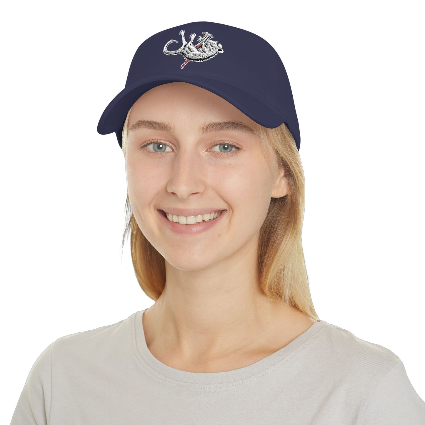 Lizard Embroidered Low Profile Baseball Cap