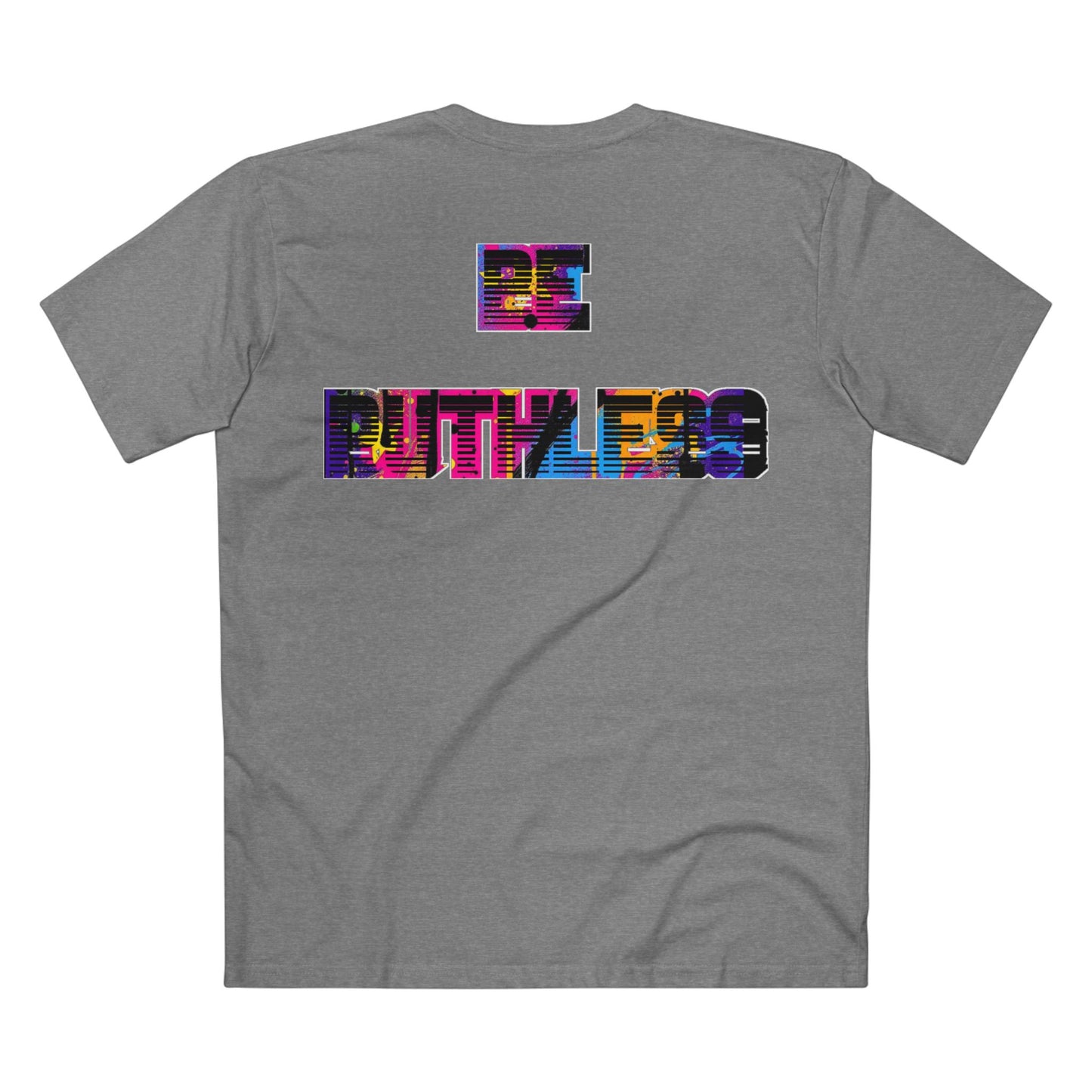 Apex Division Graphic Tee — Bold Neon Glitch 'Be Ruthless' Streetwear T-Shirt