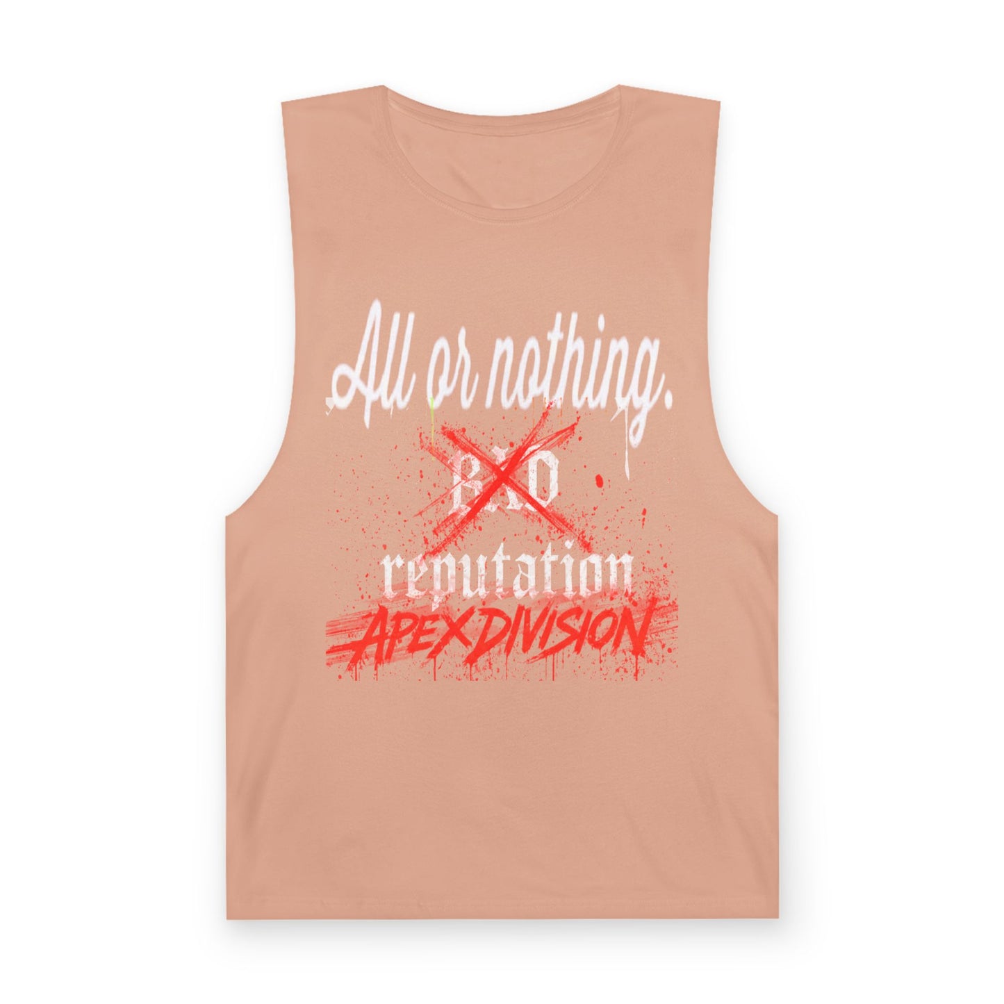 All or Nothing Reputation Tank Top — Apex Division Graphic Muscle Tank