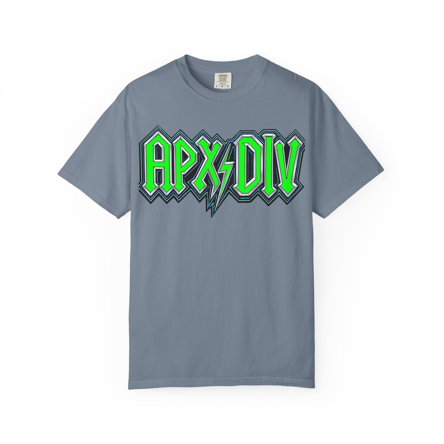 Apex Division Graphic T-Shirt — Neon Green Logo & Three-Headed Dog Back Print