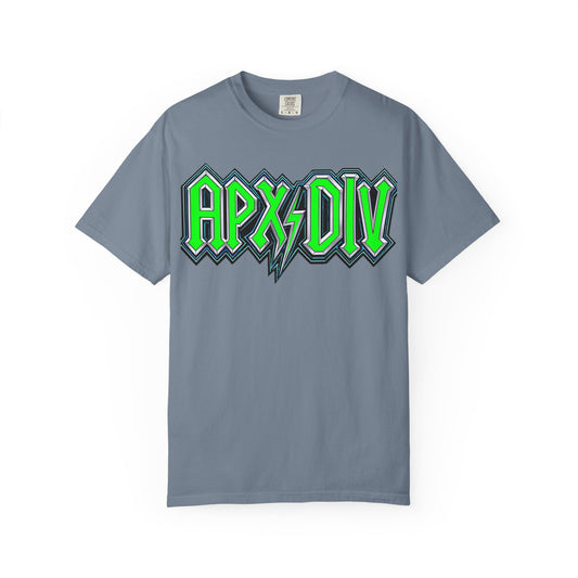 Apex Division Graphic T-Shirt — Neon Green Logo & Three-Headed Dog Back Print