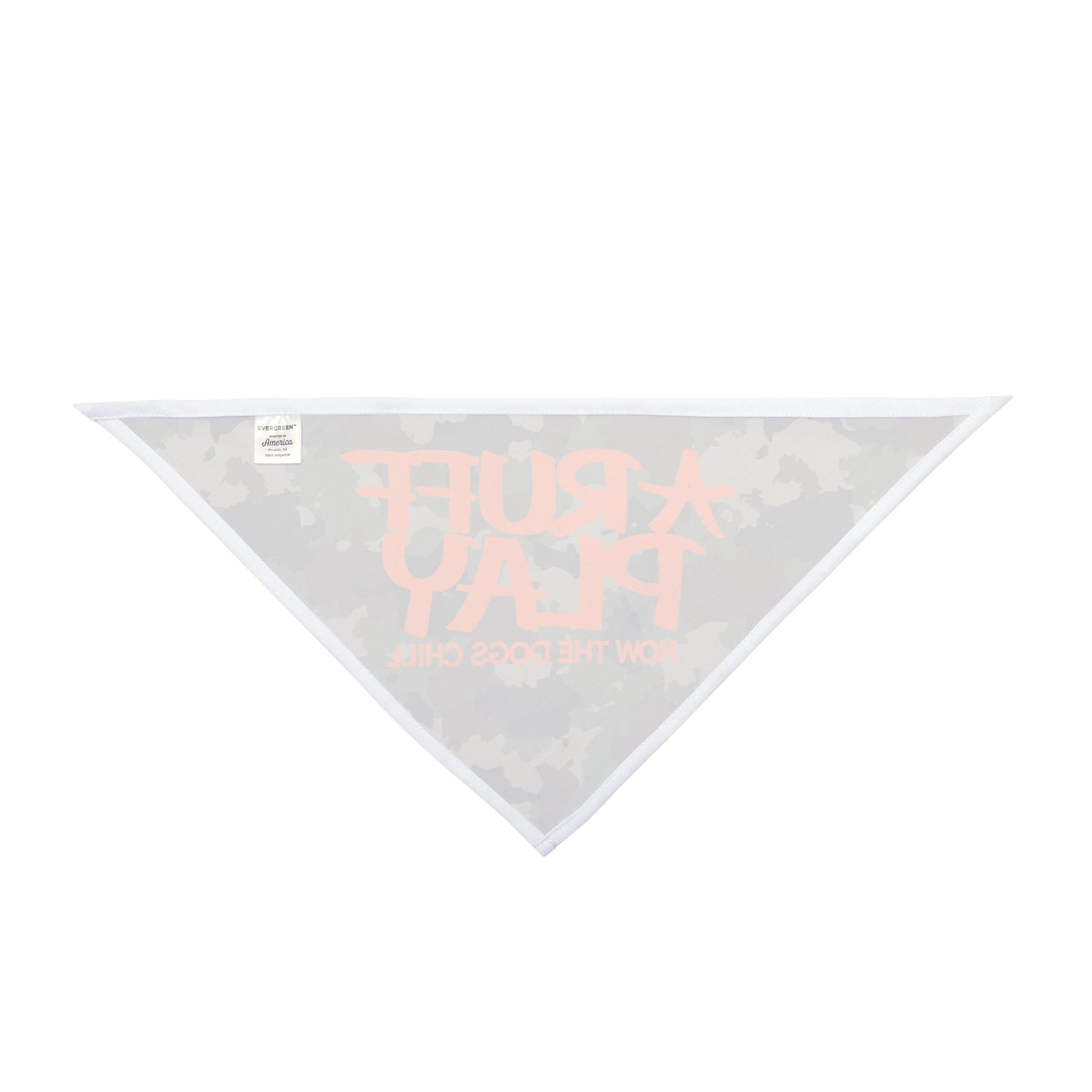 Camo "Ruff Play" Pet Bandana — Orange Graphic Dog Scarf for Playtime & Everyday Wear