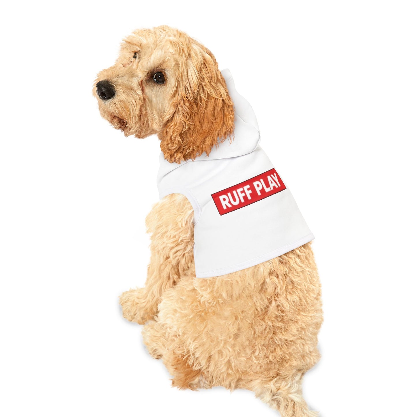 Ruff Play Pet Hoodie — Black Dog Hoodie with 'RUFF PLAY' Logo