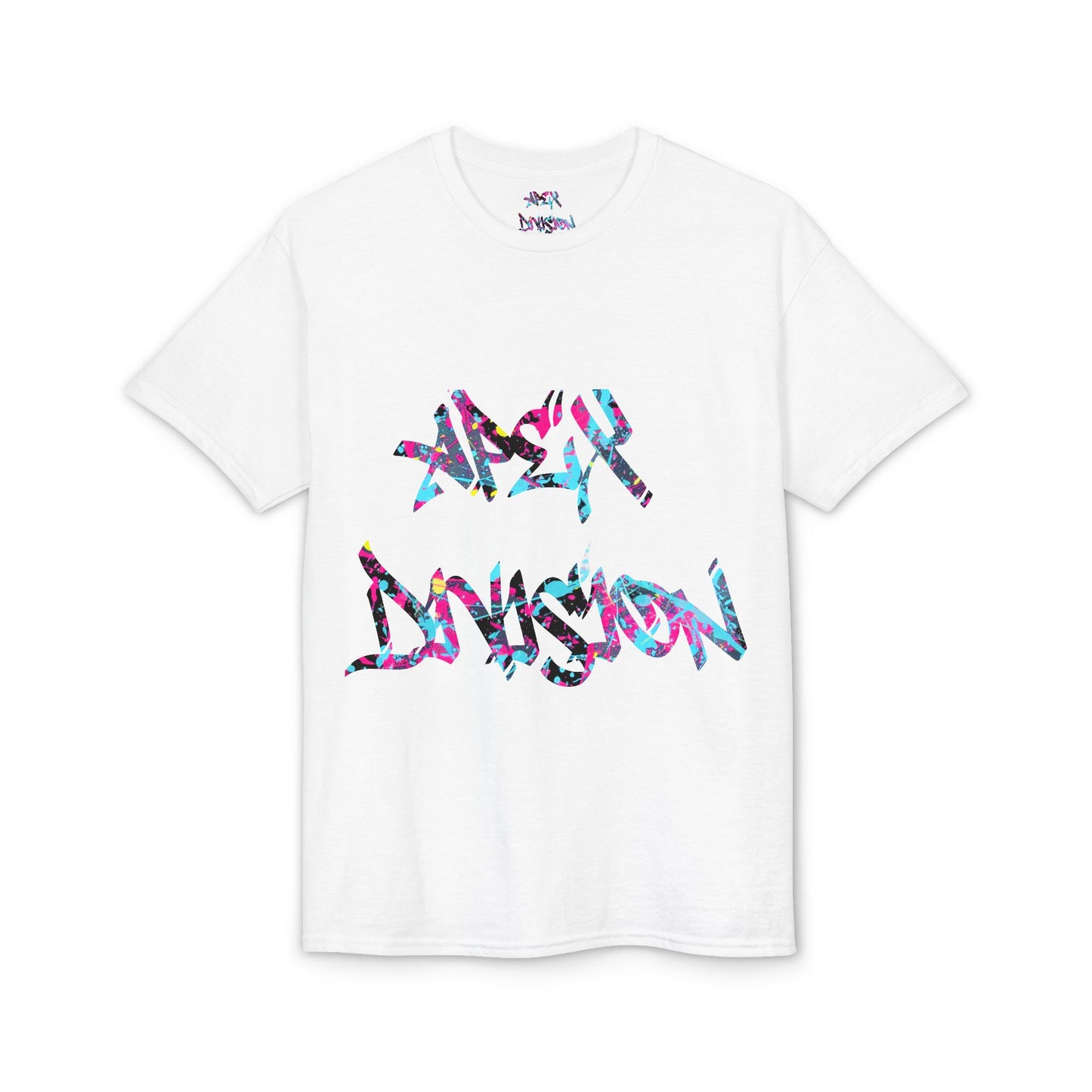 Resilient Division Graphic Tee — Colorful Motivational Back-Print Shirt