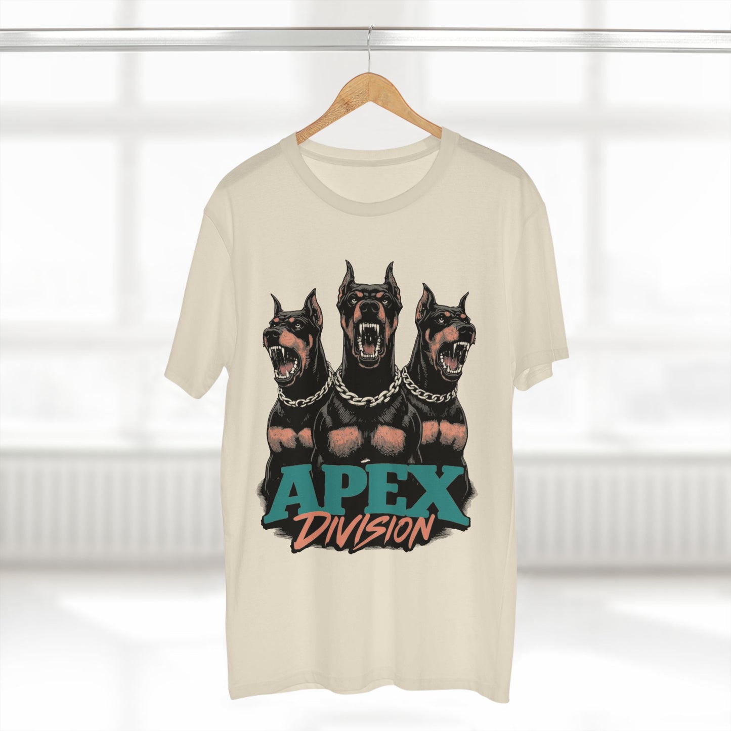 Apex Division Doberman Graphic Tee — "Dogs Gotta Eat" Streetwear T‑Shirt