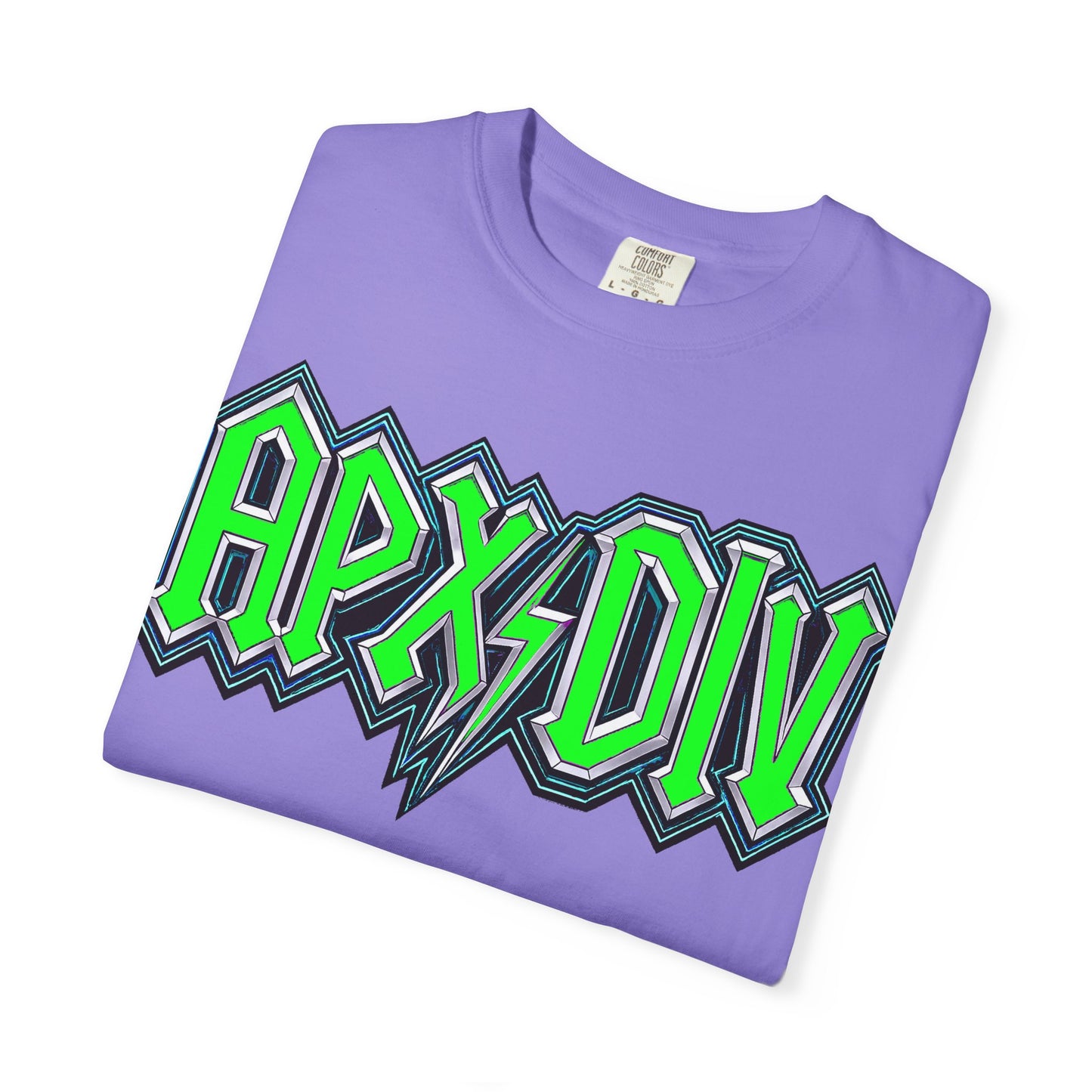 Apex Division Graphic T-Shirt — Neon Green Logo & Three-Headed Dog Back Print