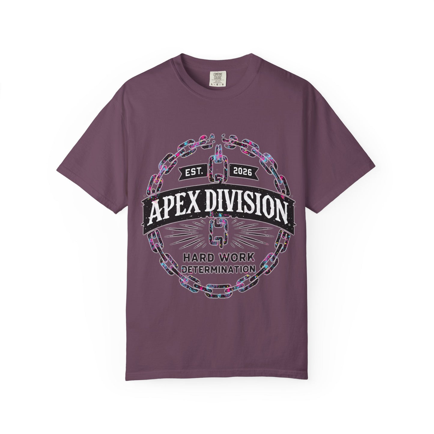 Apex Division Graphic T-Shirt — Hard Work & Determination Emblem