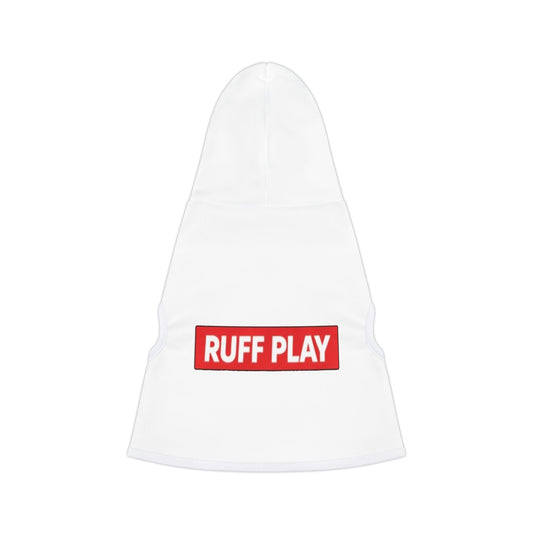 Ruff Play Pet Hoodie — Black Dog Hoodie with 'RUFF PLAY' Logo