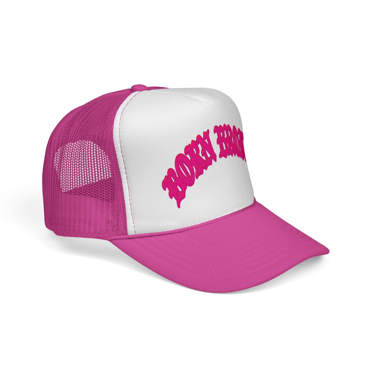 Trucker Cap — 'Broken Promises' Pink Retro Mesh Hat