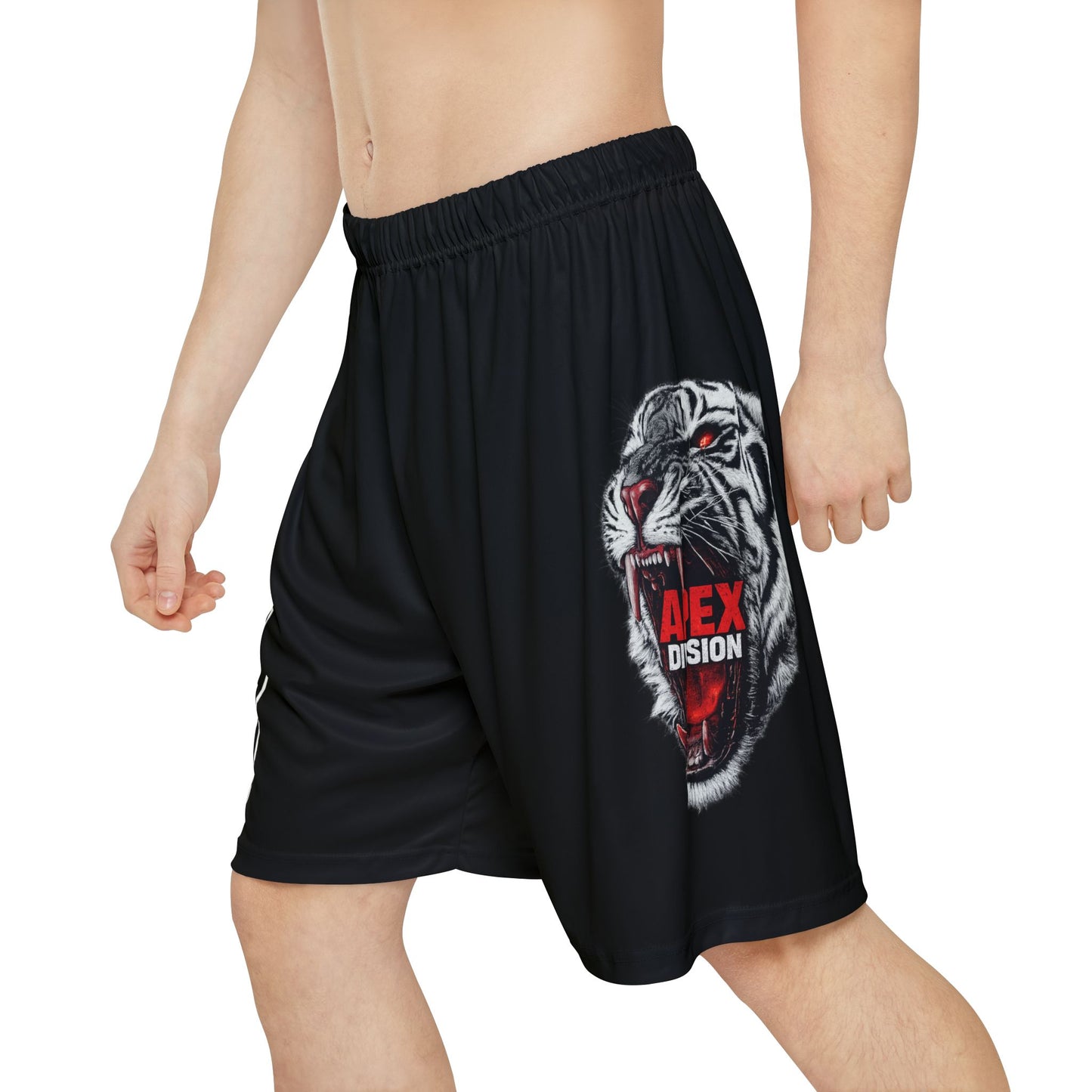 Apex Division Black Tiger Men’s Sports Shorts — Athletic Training & MMA Gym Shorts