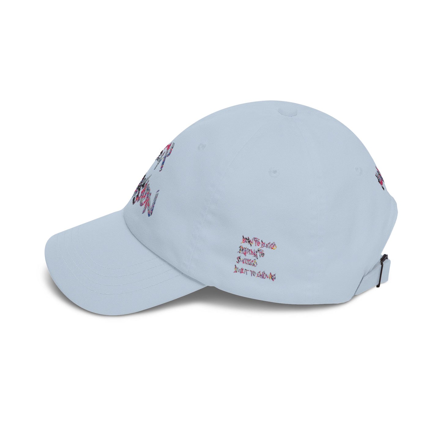 Dad Cap — Floral Graffiti 'No Division' Embroidered Baseball Hat