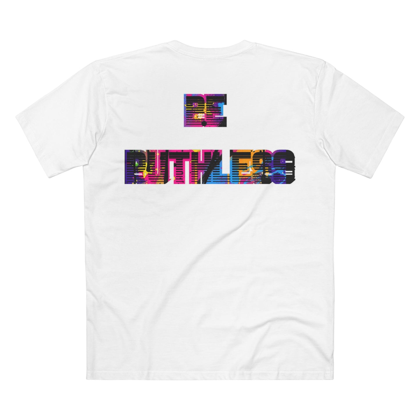 Apex Division Graphic Tee — Bold Neon Glitch 'Be Ruthless' Streetwear T-Shirt